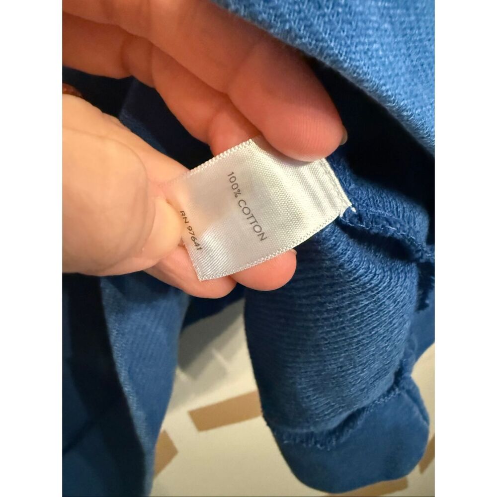 J. Jill Blue French Terry Relaxed Short Cuffed Sleeve Pullover Sweatshirt Sz 2X - Picture 4 of 4